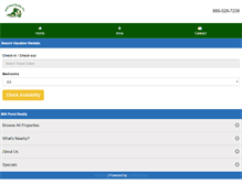Tablet Screenshot of millpondrealtyrentals.com